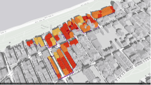 Screenshot of LPC 3D Map of Phase 1 of the Morningside Heights Historic District